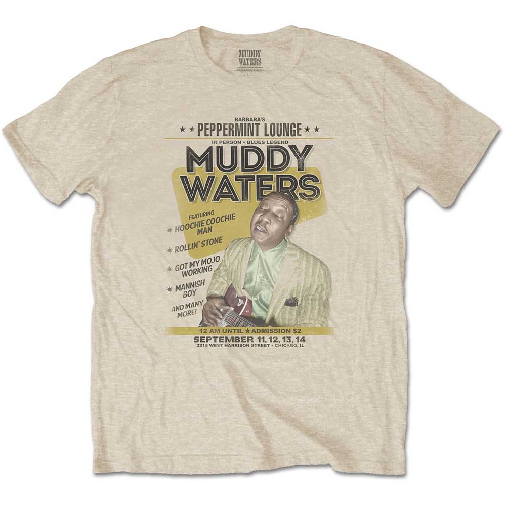 Tričko Muddy Waters - Peppermint Lounge, Unisex,Natural,XXL