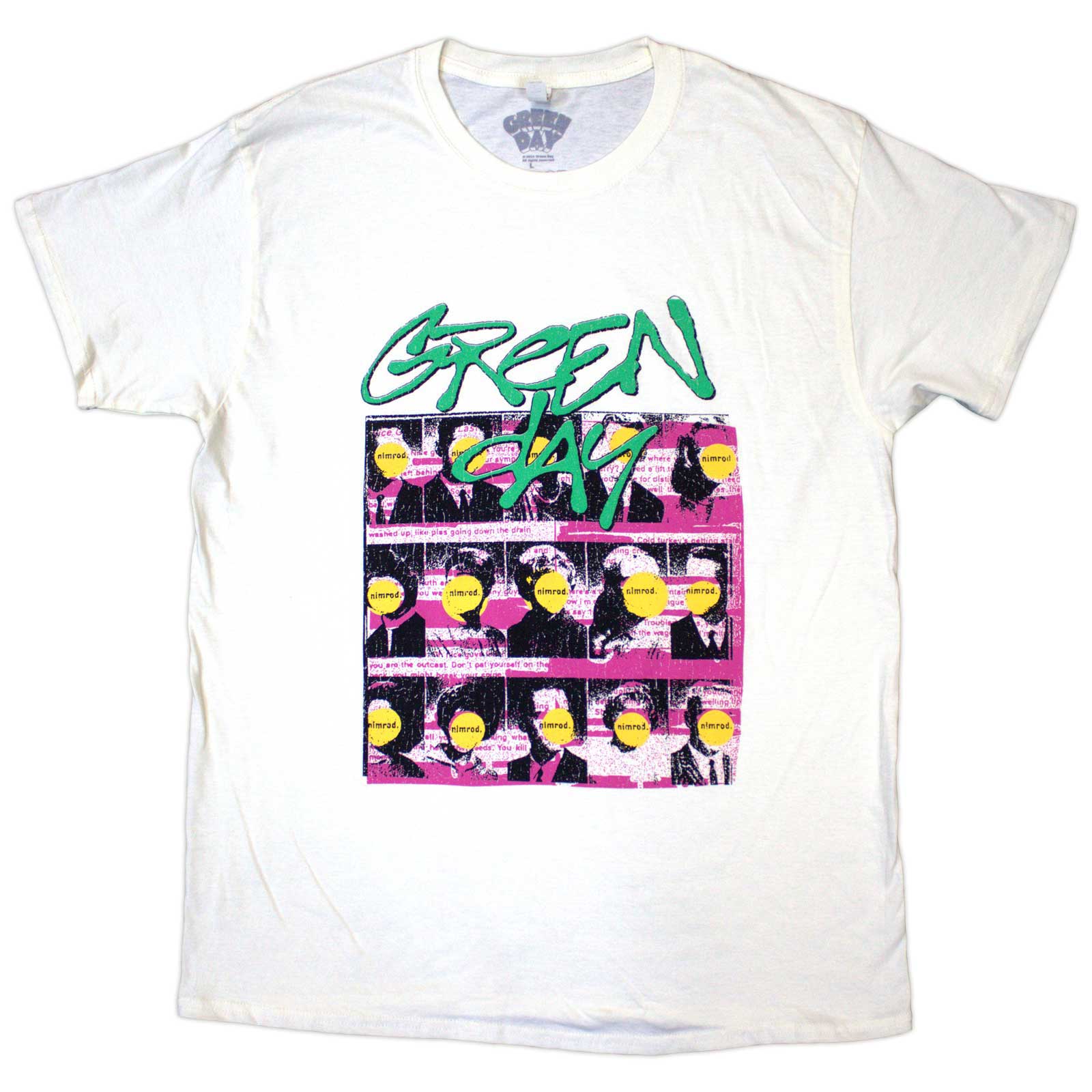 Tričko Green Day - Nimrod Mugshots, Unisex,Natural,XXL