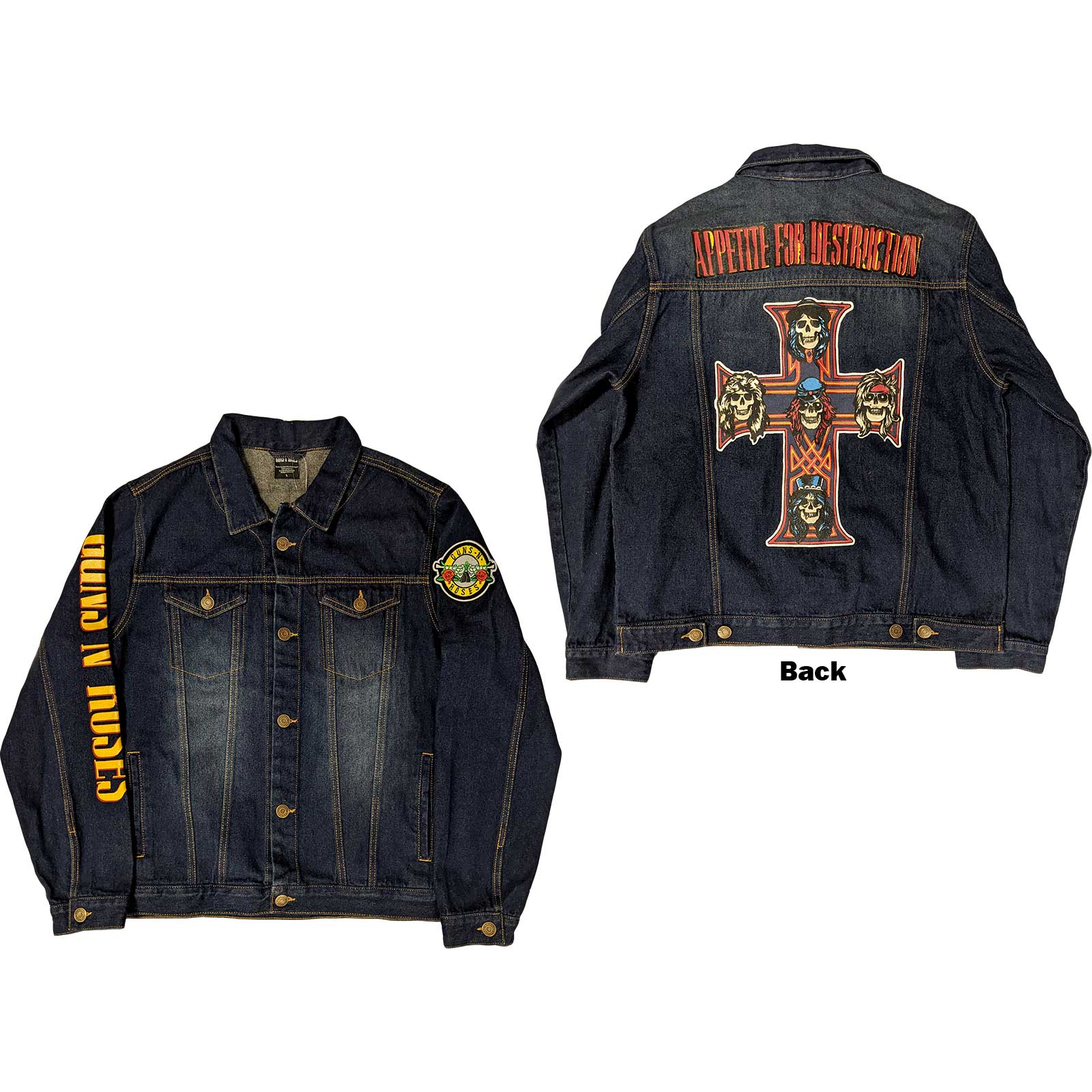 Bunda Guns N’ Roses - Appetite For Destruction, Unisex,Modrá,XXL