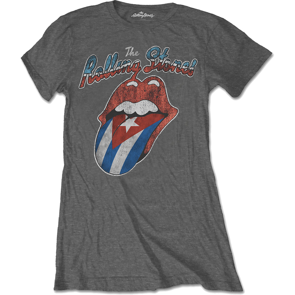 Tričko The Rolling Stones - Rocks Off Cuba, Žena,Šedá,XXL