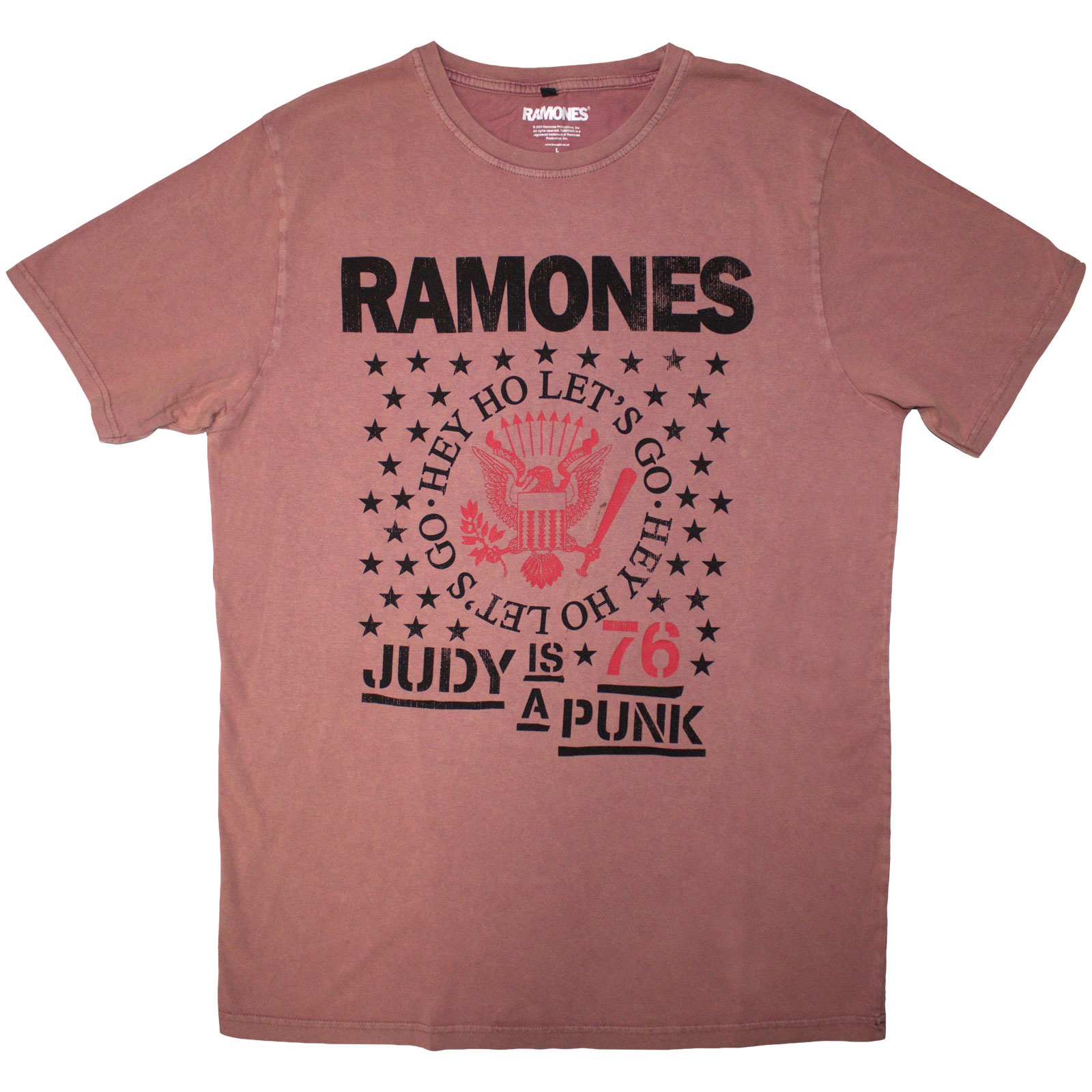 Tričko Ramones - Hey Ho Judy, Unisex,Červená,XXL
