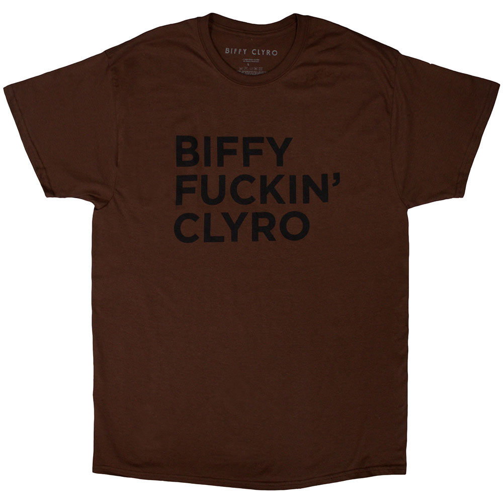 Tričko Biffy Clyro - Biffy Fucking Clyro, Unisex,Hnedá,XXL