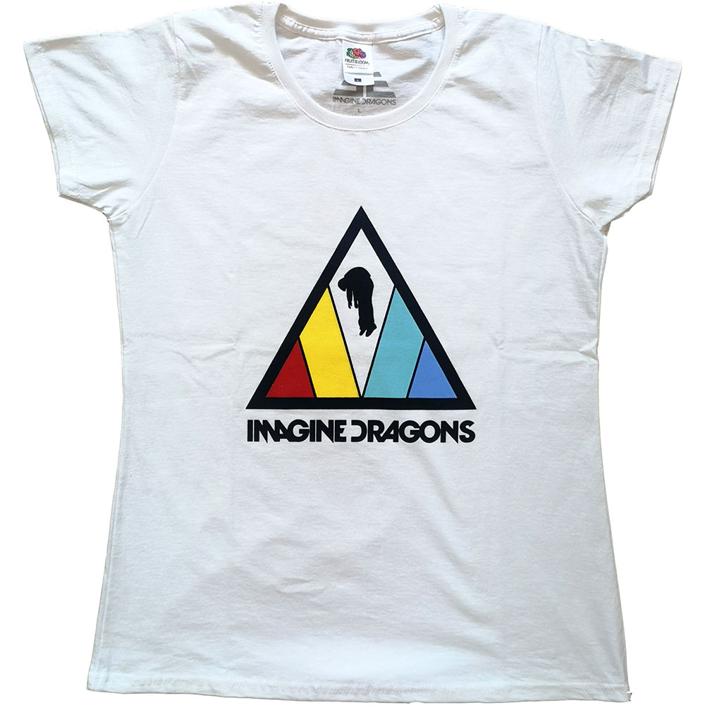 Tričko Imagine Dragons - Triangle Logo, Žena,Biela,S