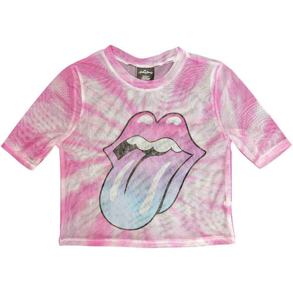 Tielko The Rolling Stones - Pink Gradient Tongue, Žena,Biela,XL