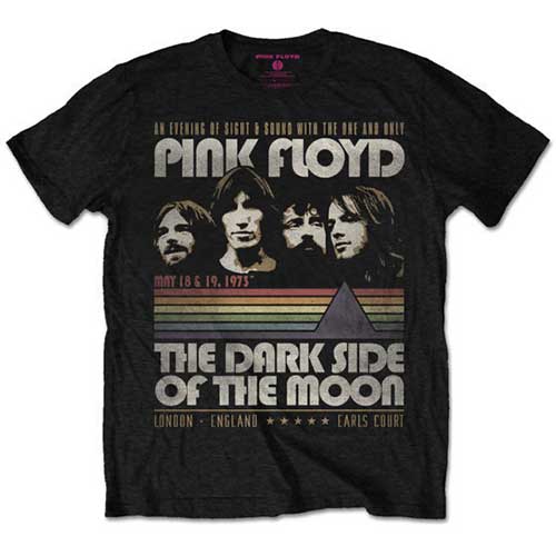 Tričko Pink Floyd - Vintage Stripes, Unisex,Čierna,S