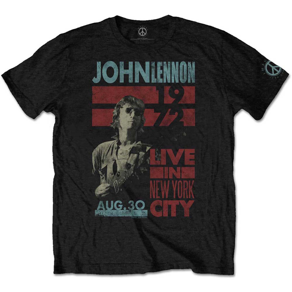 Tričko John Lennon - Live in NYC, Unisex,Čierna,XXL