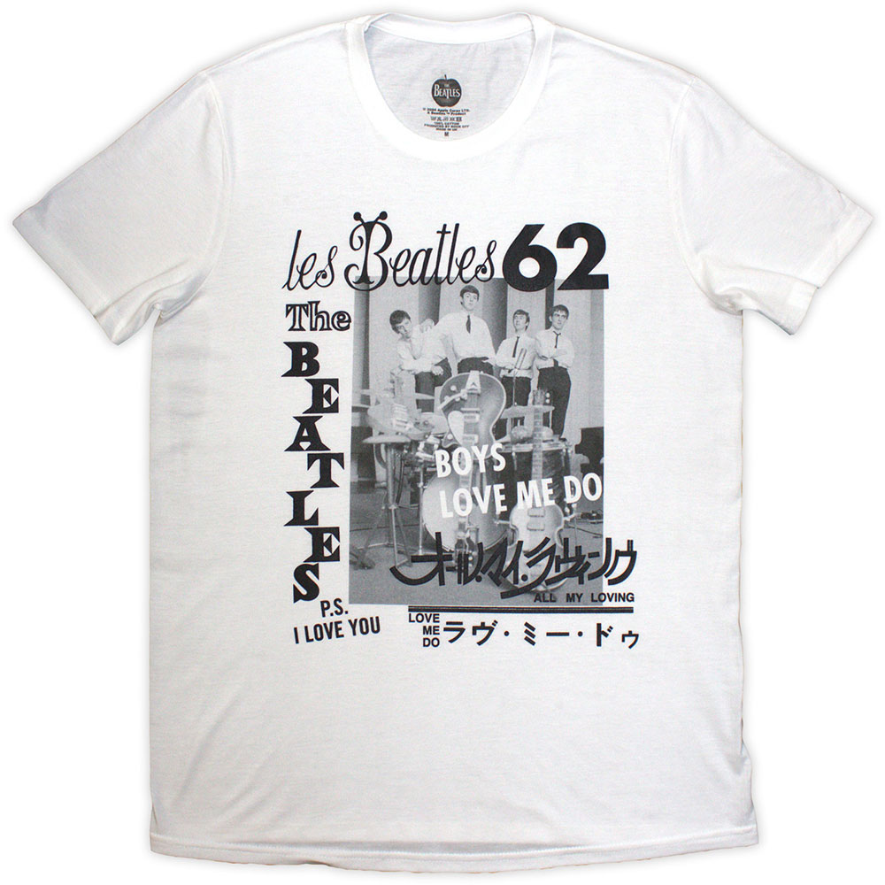 Tričko The Beatles - 1962, Unisex,Biela,XXL