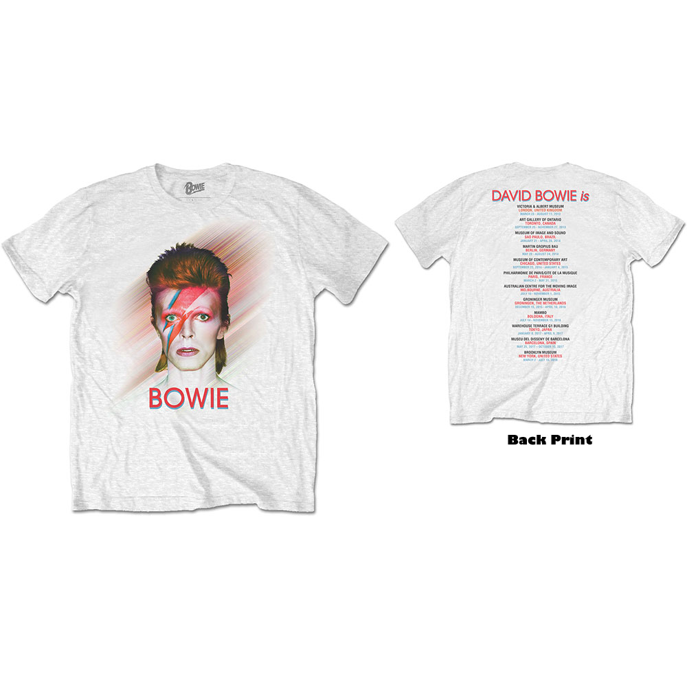 Tričko David Bowie - Bowie Is, Unisex,Biela,XXL