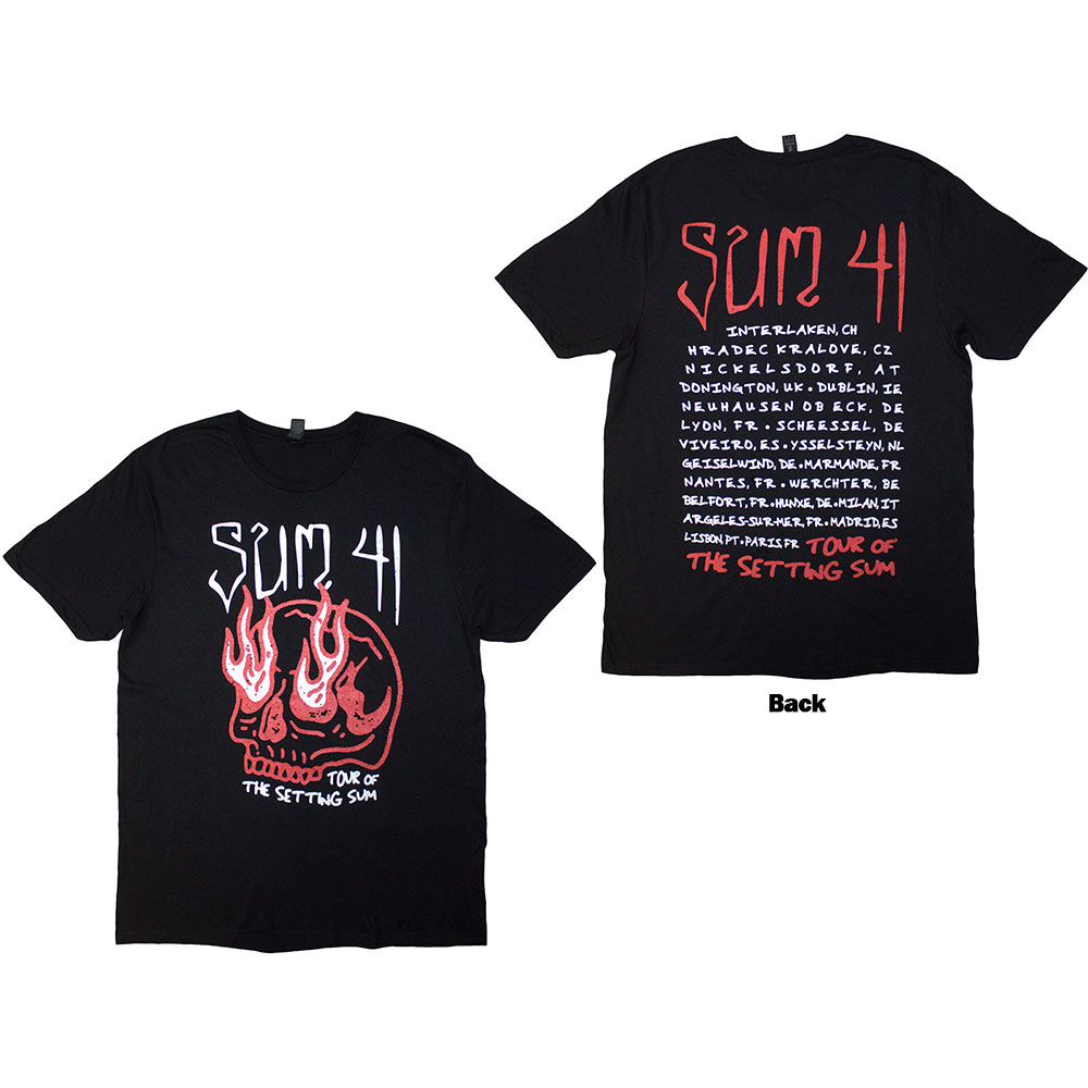 Tričko Sum 41 - Tour '24 Skull, Unisex,Čierna,XXL