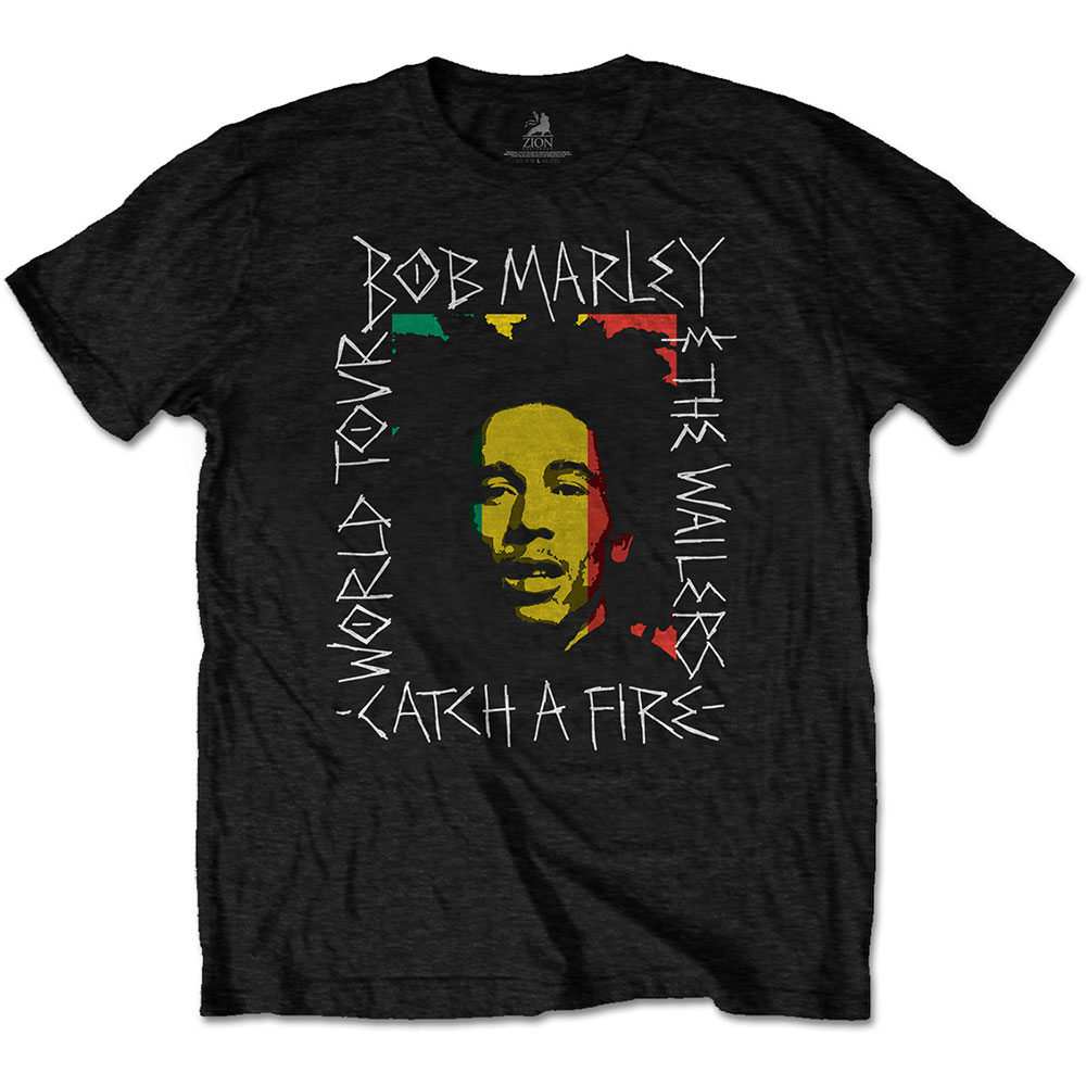 Tričko Bob Marley - Rasta Scratch, Unisex,Čierna,XXL