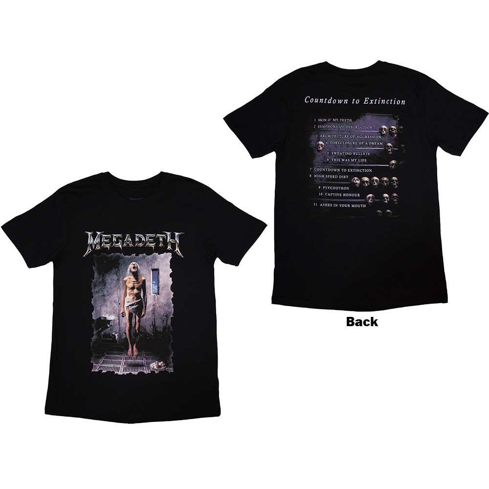 Tričko Megadeth - Countdown, Unisex,Čierna,XXL