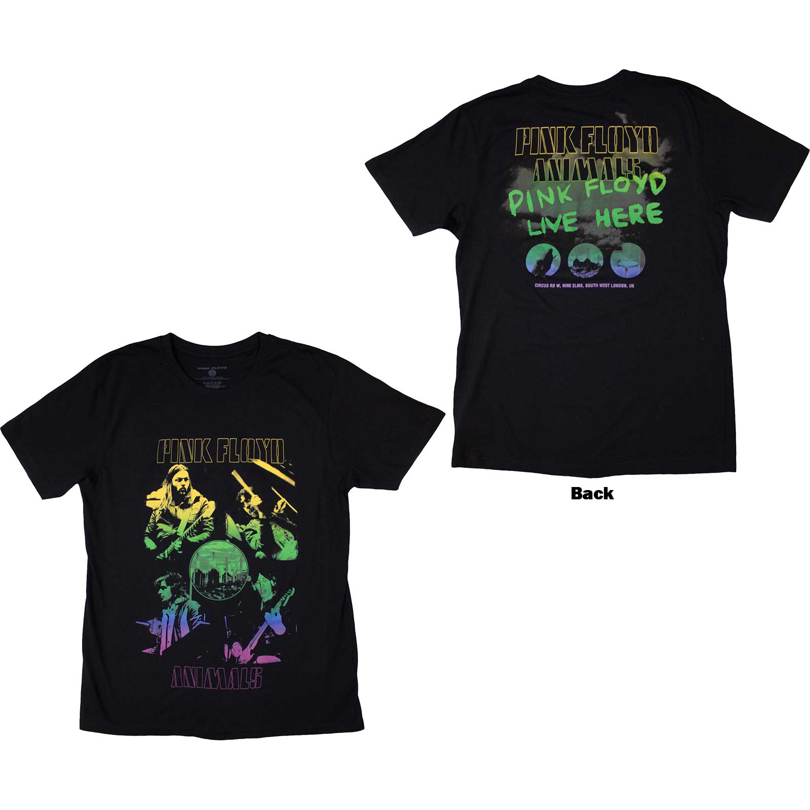 Tričko Pink Floyd - Animals Rainbow Photo, Unisex,Čierna,XXL