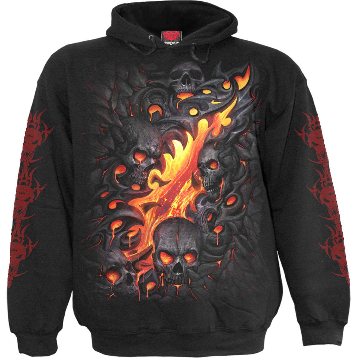 Mikina Spiral Stairs - Skull Lava, Unisex,Čierna,S