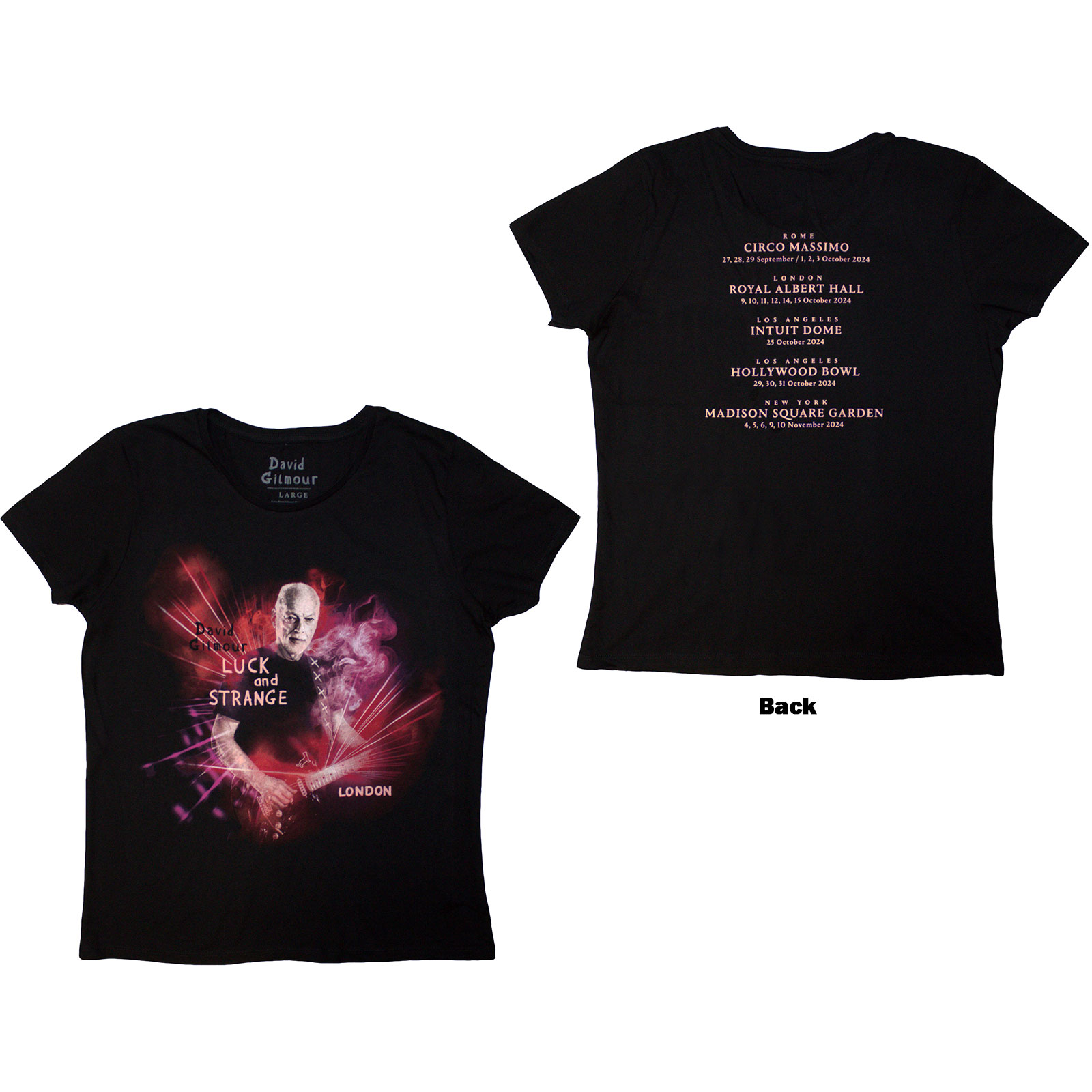 Tričko David Gilmour - Luck & Strange London, Žena,Čierna,XL