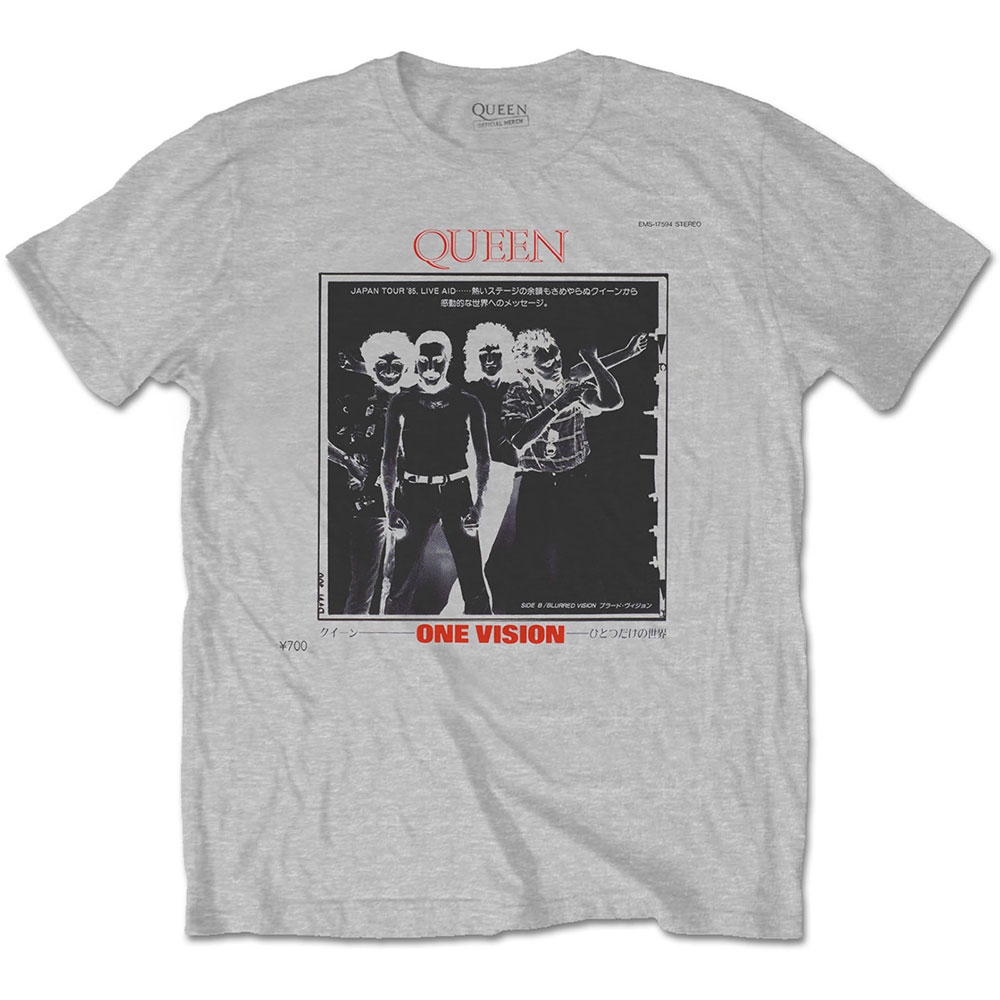 Tričko Queen - Japan Tour '85, Unisex,Šedá,XXL