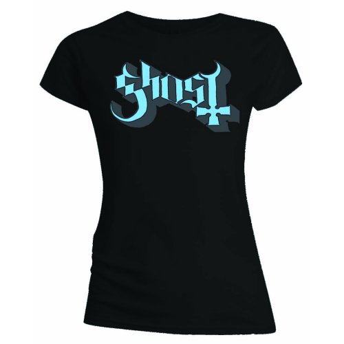 Tričko Ghost - Blue/Grey Keyline Logo, Žena,Čierna,M