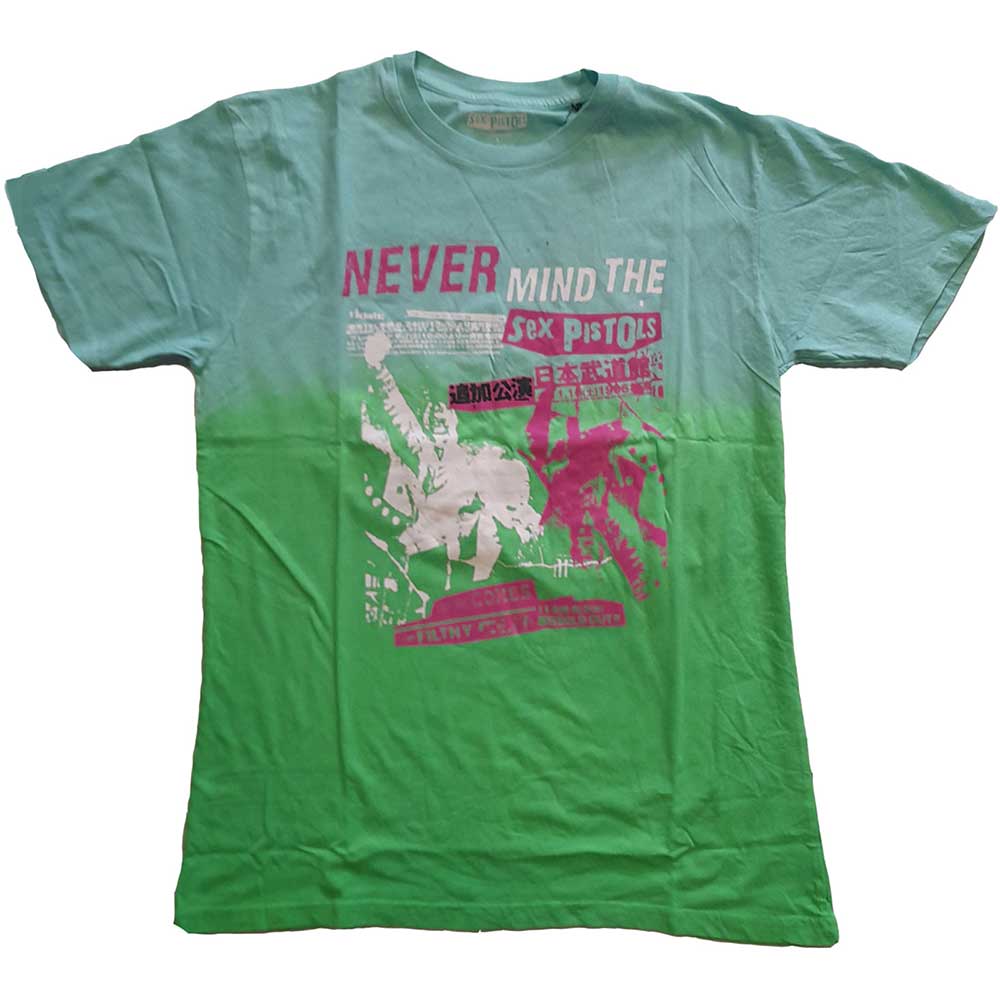 Tričko Sex Pistols - NMTB Japan, Unisex,Zelená,XXL