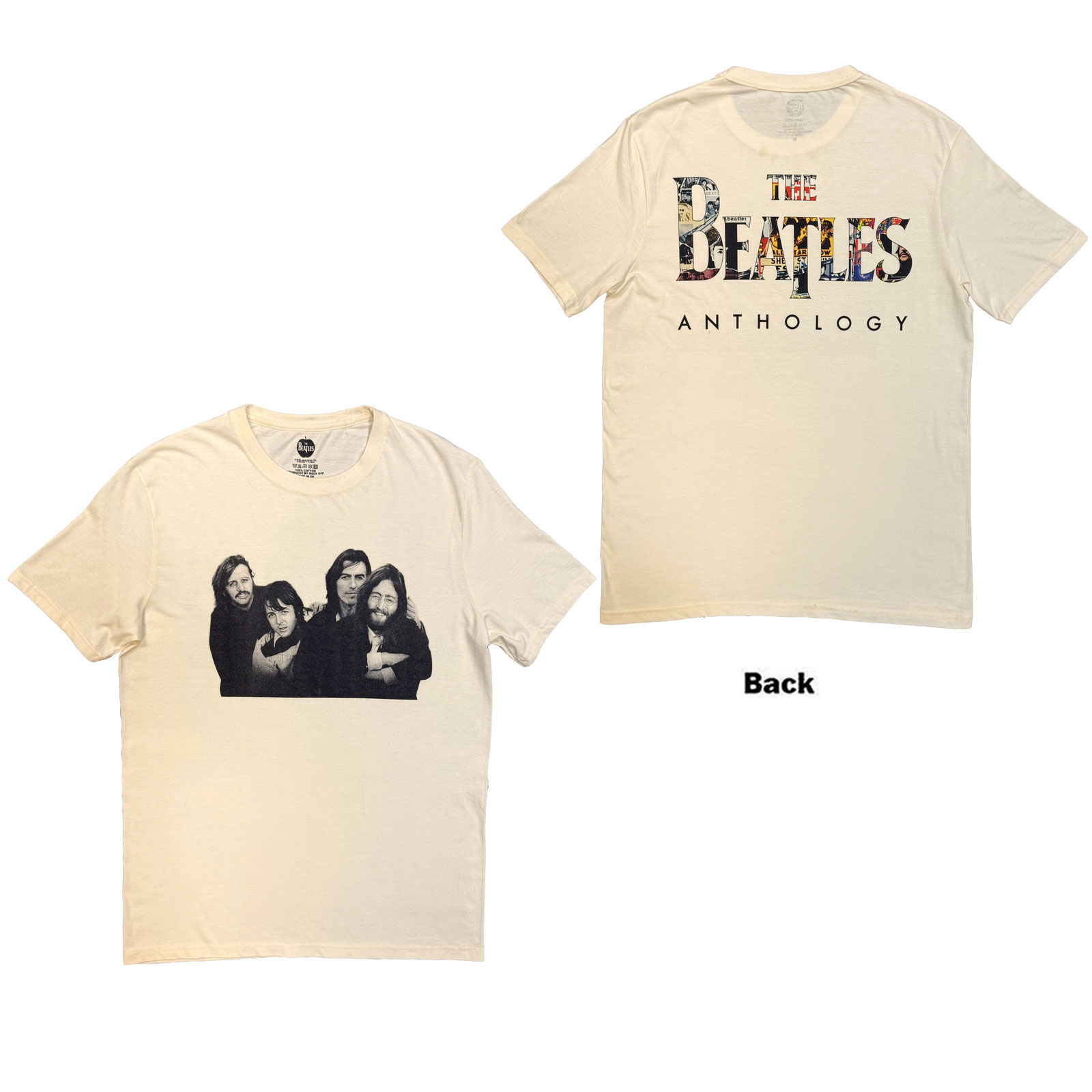 Tričko The Beatles - Group Photo Anthology Infill, Unisex,Natural,XXL