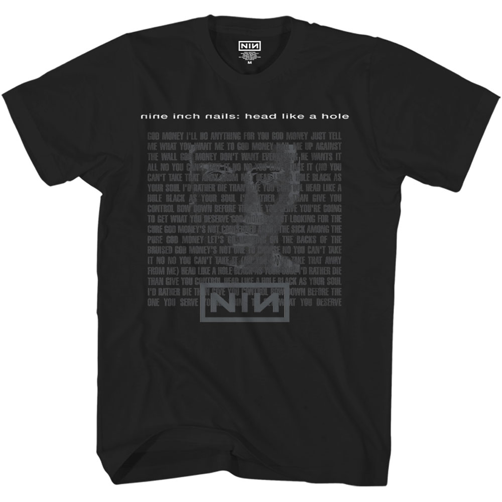 Tričko Nine Inch Nails - Head Like A Hole, Unisex,Čierna,XXL