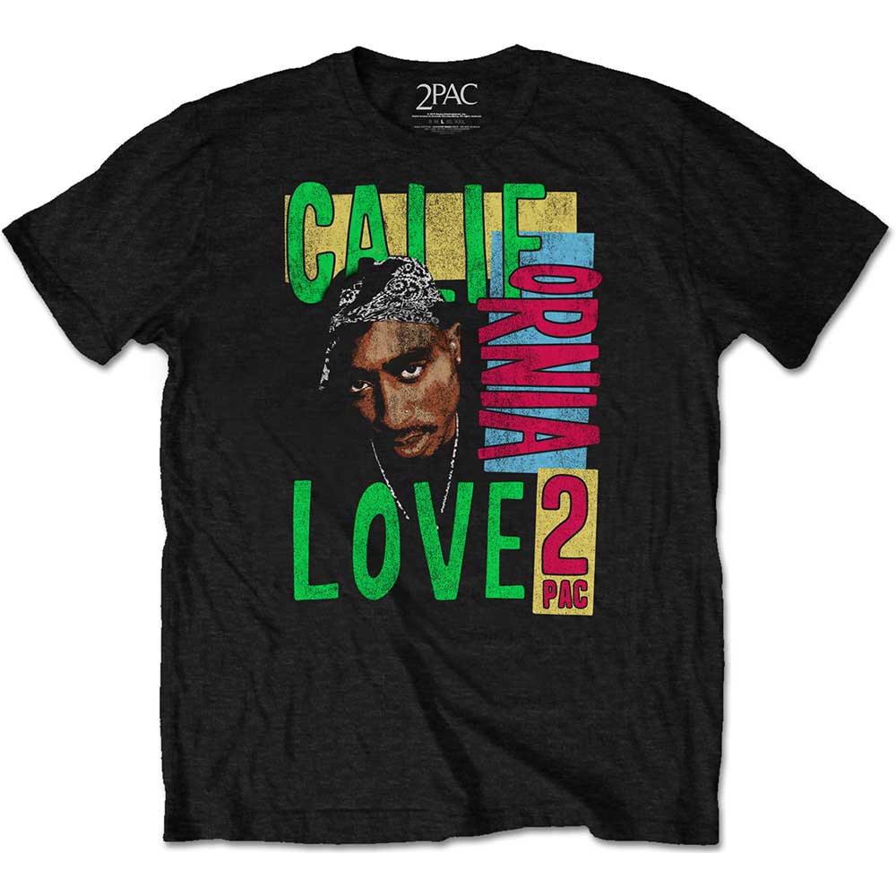 Tričko 2Pac - California Love, Unisex,Čierna,XXL