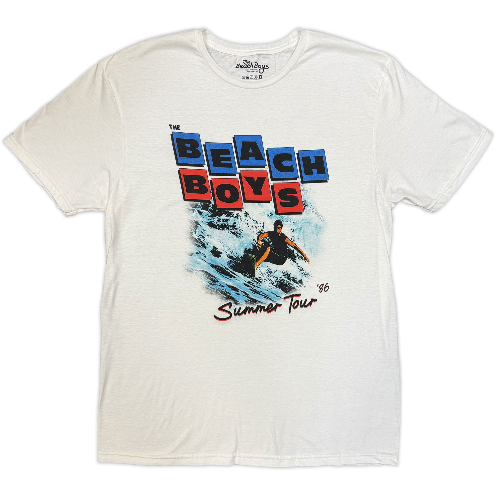 Tričko The Beach Boys - Summer Tour '86, Unisex,Biela,XXL