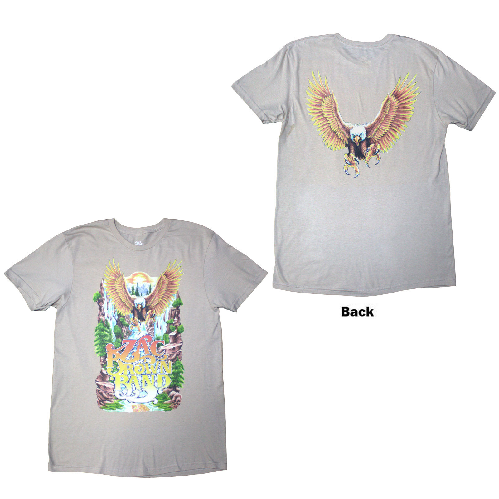 Tričko Zac Brown Band - Eagle, Unisex,Natural,XXL