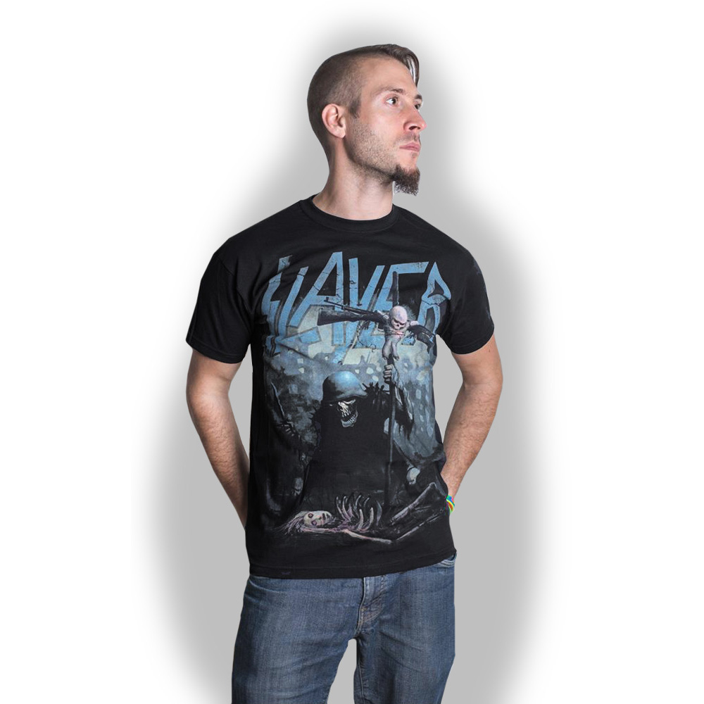 Tričko Slayer - Soldier Cross, Unisex,Čierna,XL