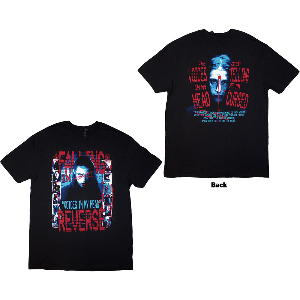 Tričko Falling In Reverse - Voice Collage, Unisex,Čierna,XL