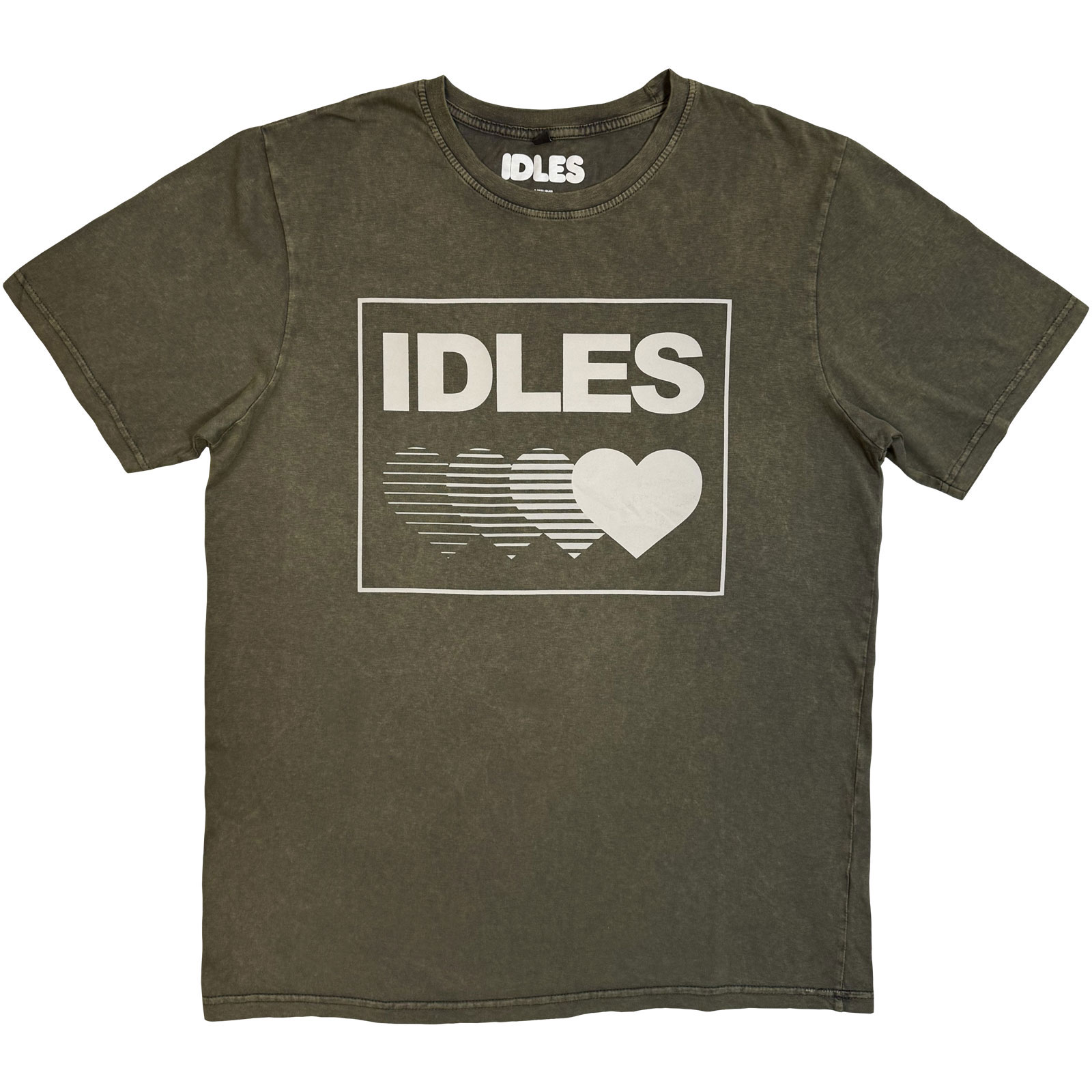 Tričko IDLES - Gradient Heart, Unisex,Zelená,XXL