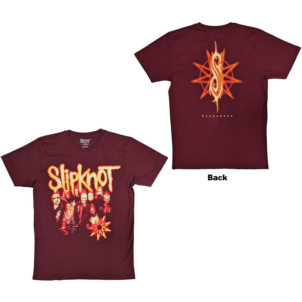 Tričko Slipknot - The End So Far Group Photo Tribal S Nonogram, Unisex,Červená,XXL