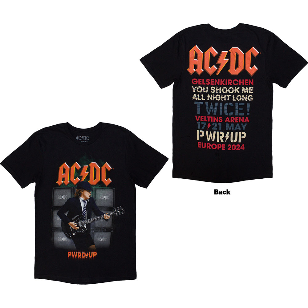 Tričko AC/DC - PWRD-UP Gelsenkirchen '24, Unisex,Čierna,S