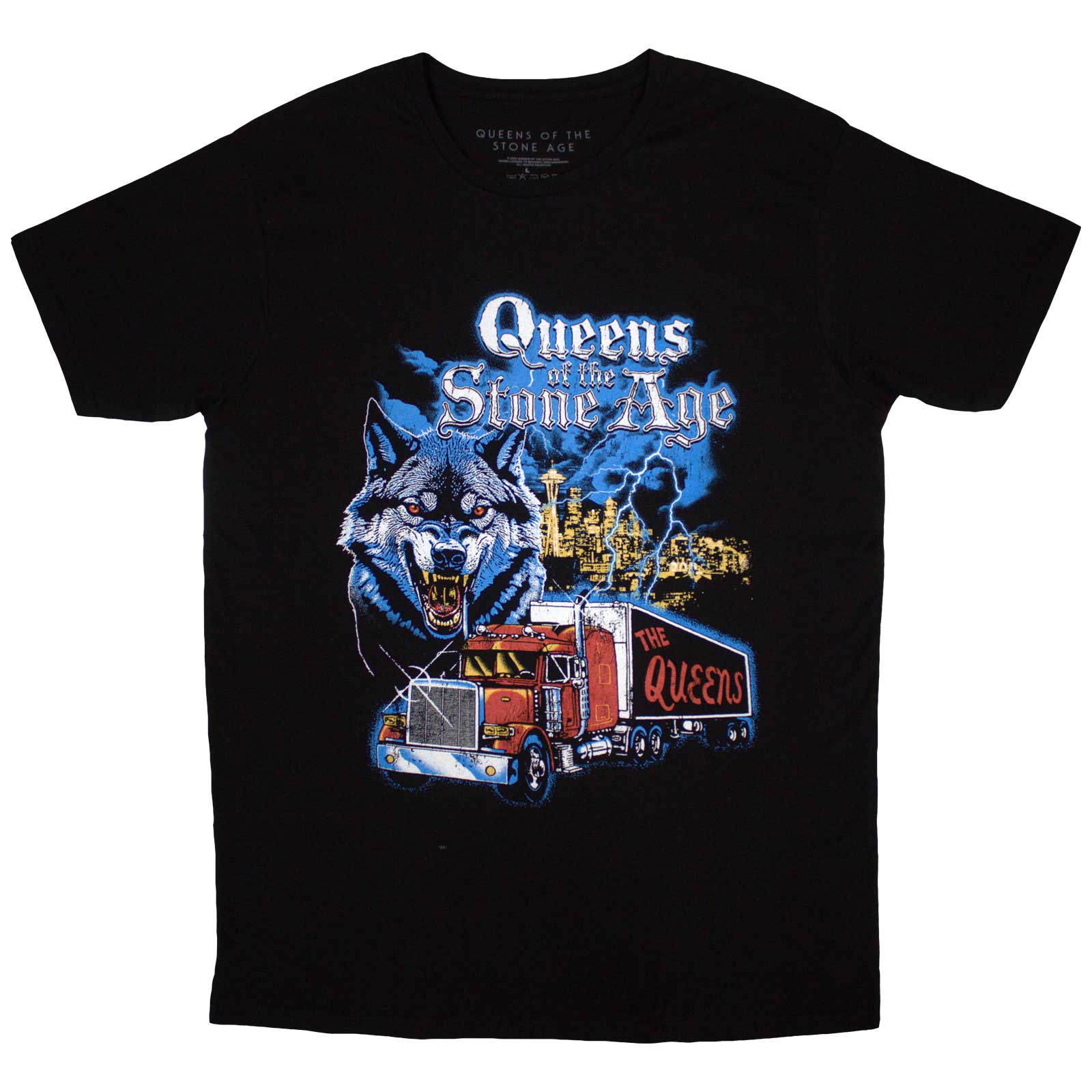 Tričko Queens of the Stone Age - Wolf Skyline, Unisex,Čierna,XXL