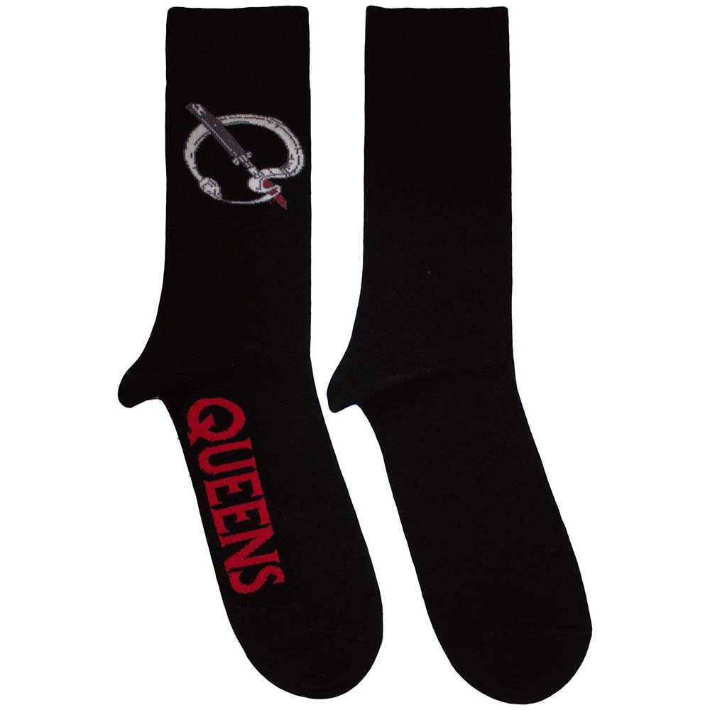 Ponožky Queens of the Stone Age - Q Emblem, Unisex,Čierna,UK 7 - 11