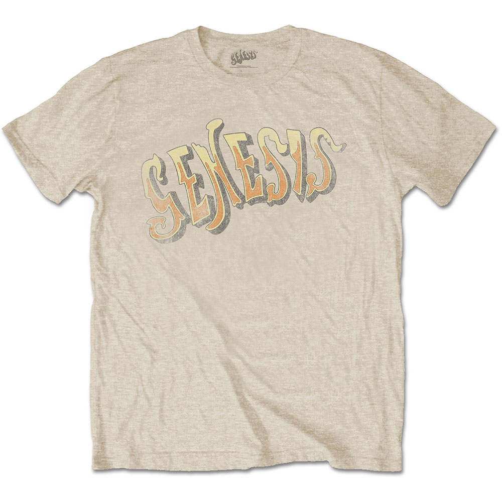 Tričko Genesis - Vintage Logo - Golden, Unisex,Natural,XXL