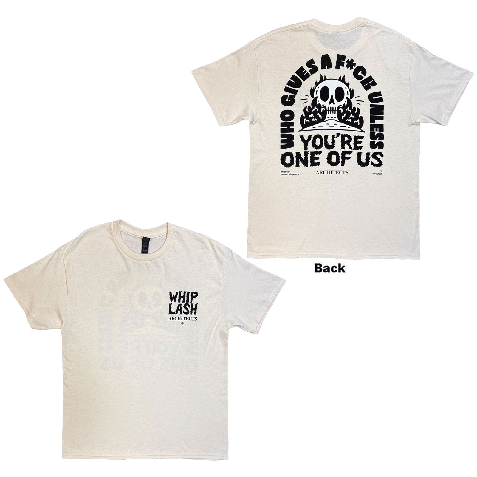 Tričko Architects - Whiplash Who Gives A Fuck, Unisex,Natural,XXL
