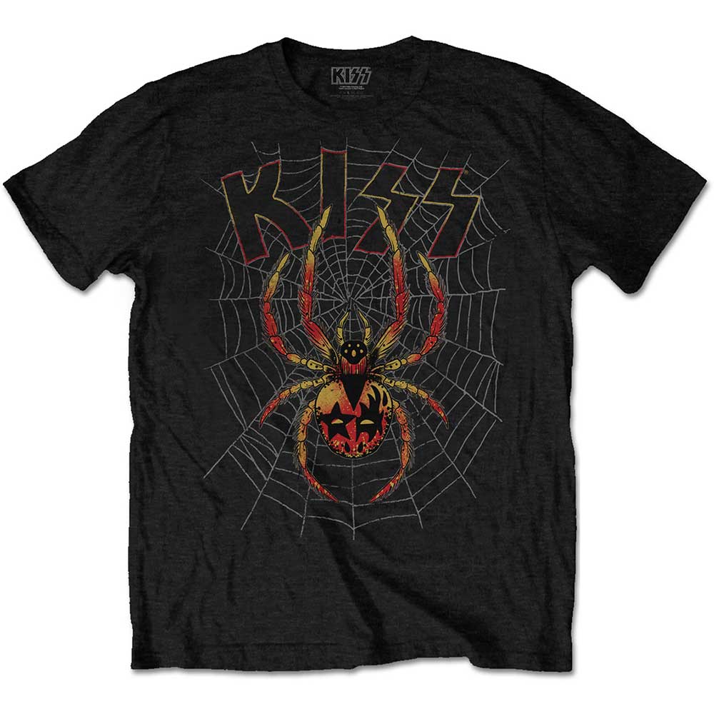 Tričko Kiss - Spider, Unisex,Čierna,XXL