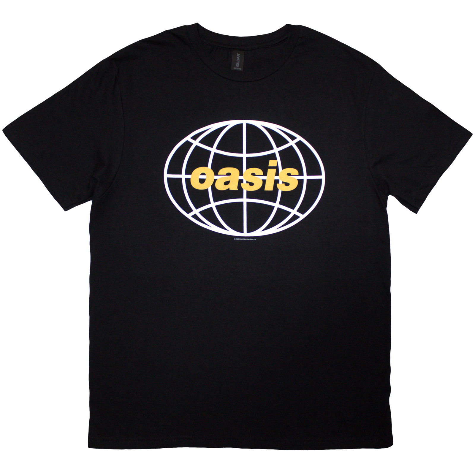 Tričko Oasis - Globe Logo, Unisex,Čierna,XXL