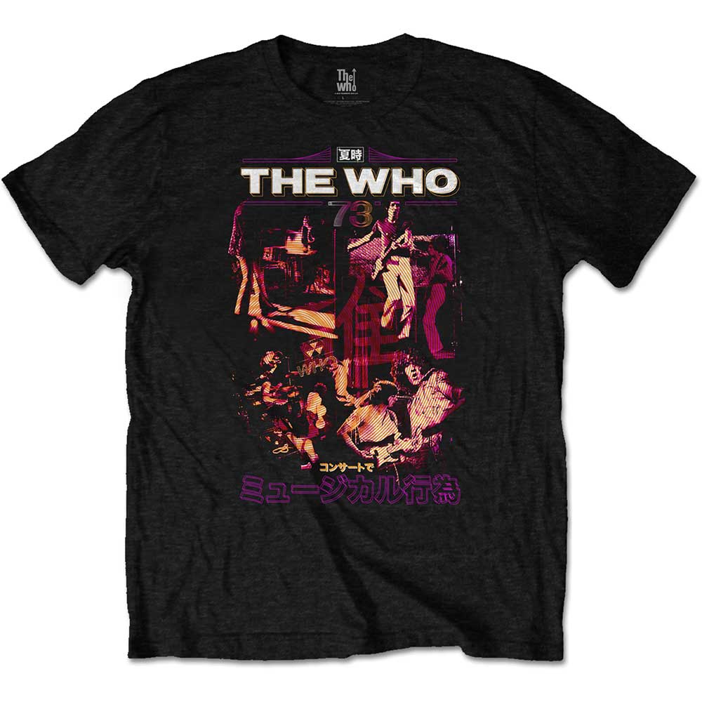 Tričko The Who - Japan '73, Unisex,Čierna,XXL