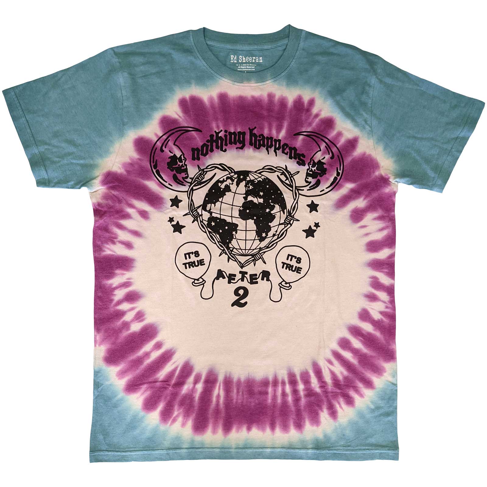 Tričko Ed Sheeran - Nothing Happens, Unisex,Modrá,XXL