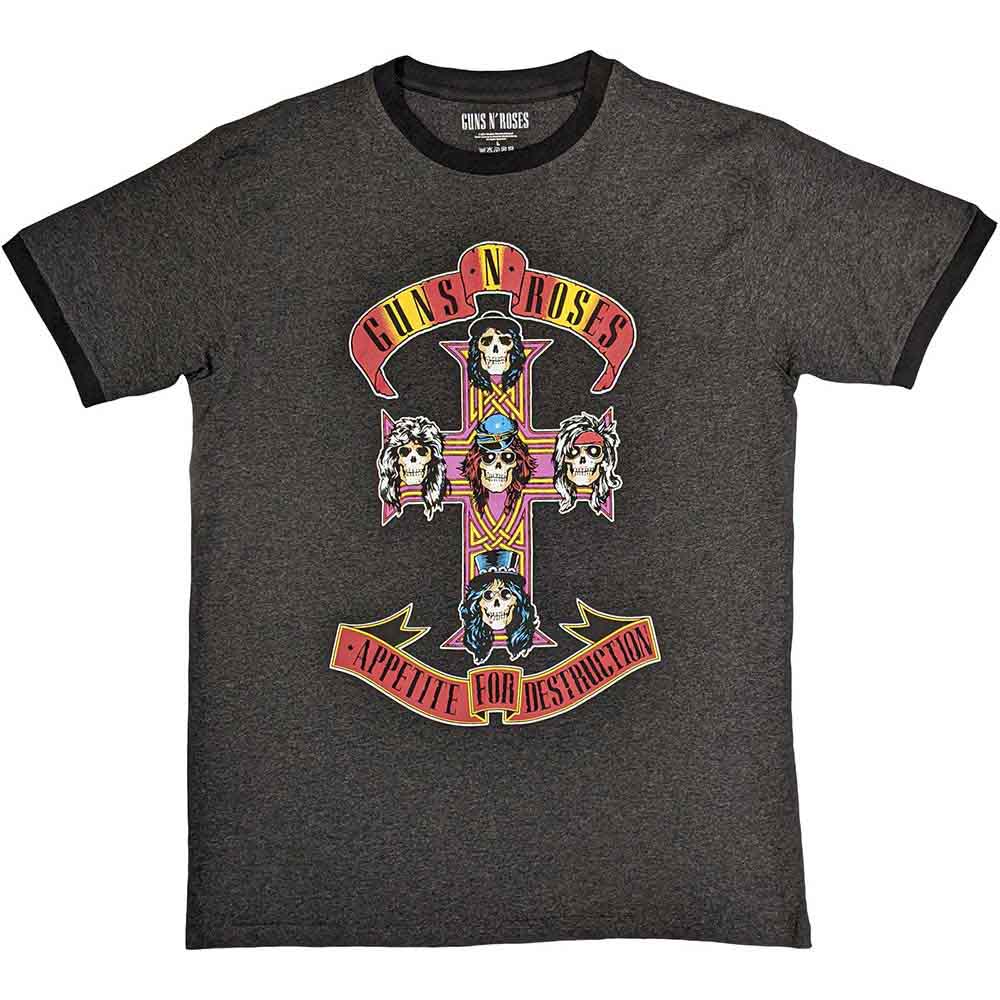 Tričko Guns N’ Roses - Appetite for Destruction, Unisex,Šedá,XXL