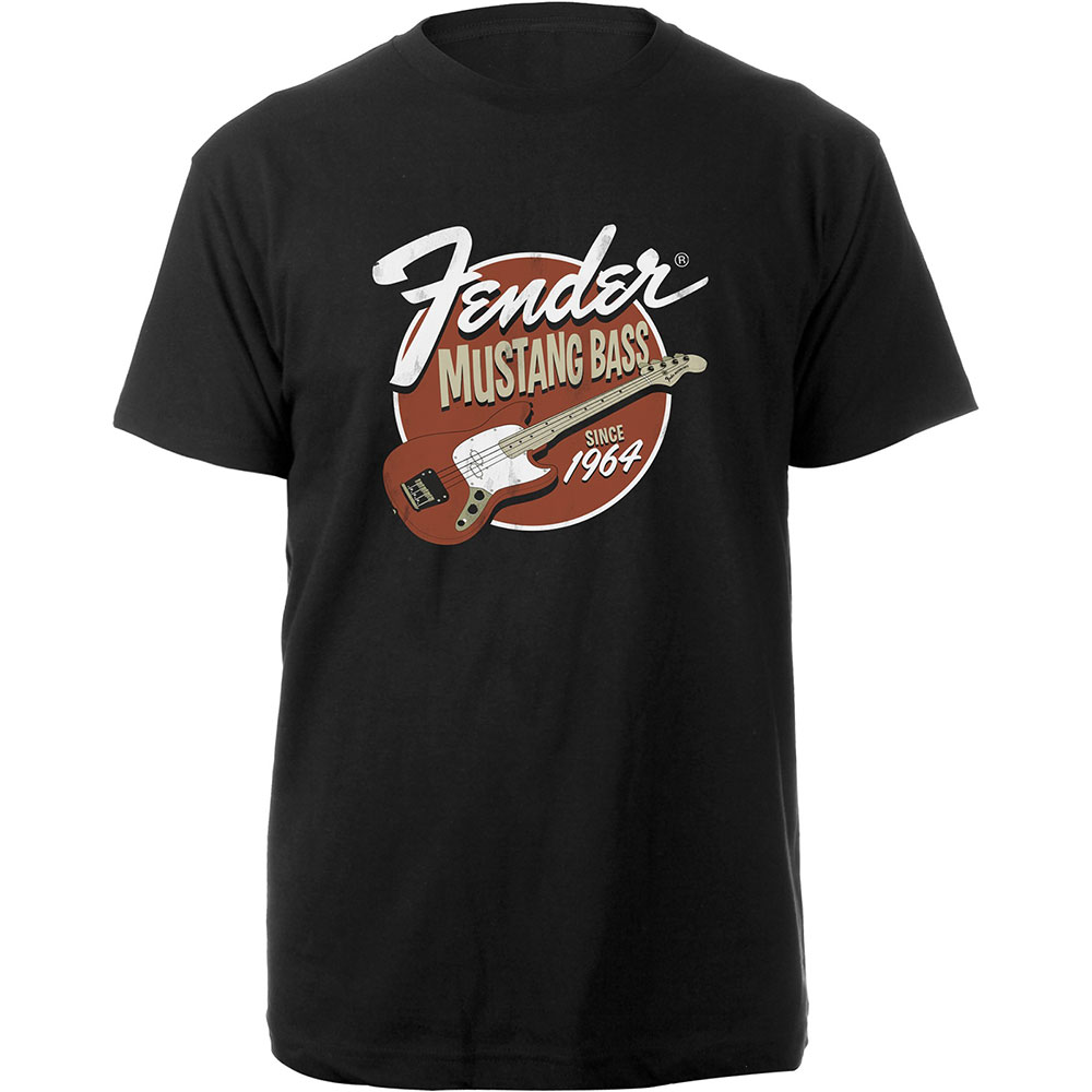 Tričko Fender - Mustang Bass, Unisex,Čierna,S