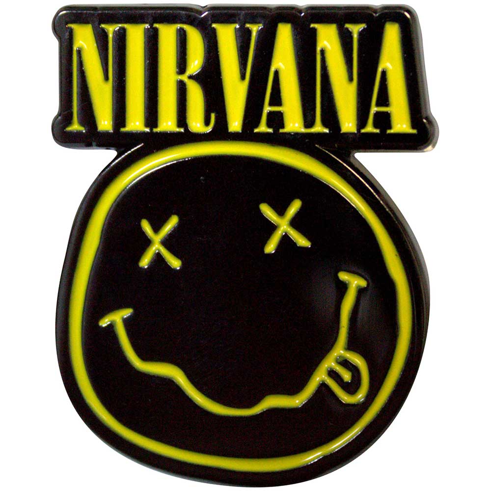Odznak Nirvana - Logo & Happy Face Cut-Out