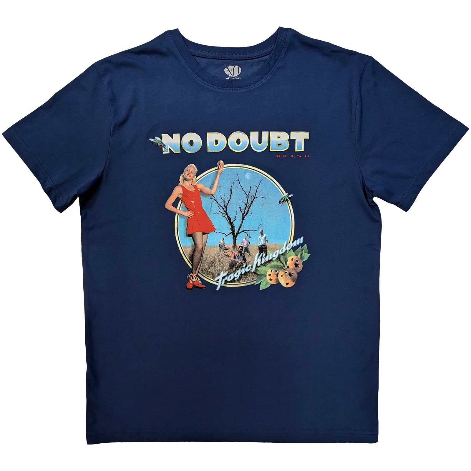 Tričko No Doubt - Tragic Kingdom, Unisex,Modrá,XL