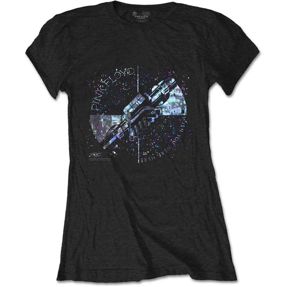 Tričko Pink Floyd - Machine Greeting Blue, Žena,Čierna,XL