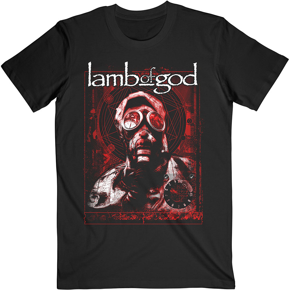 Tričko Lamb of God - Gas Masks Waves, Unisex,Čierna,XXL