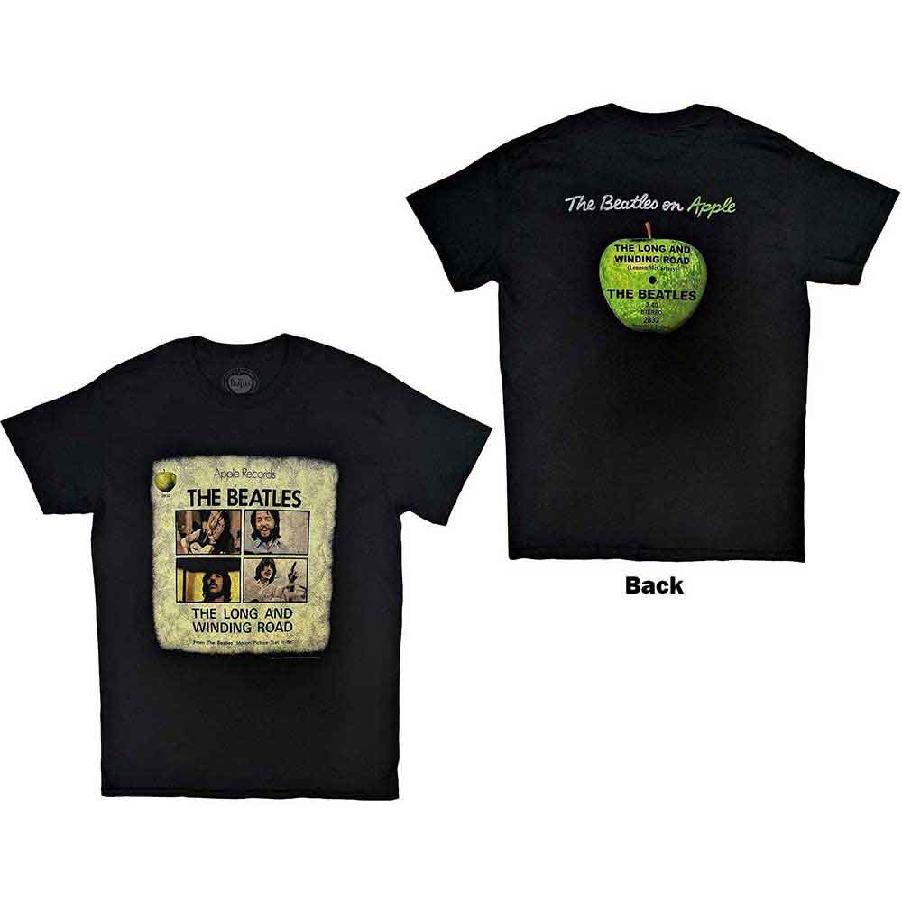 Tričko The Beatles - Long & Winding Road, Unisex,Čierna,S