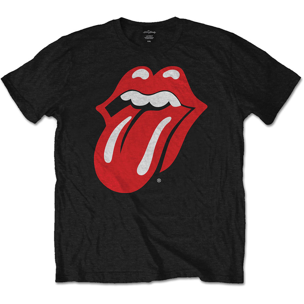 Tričko The Rolling Stones - Classic Tongue, Unisex,Čierna,XXL