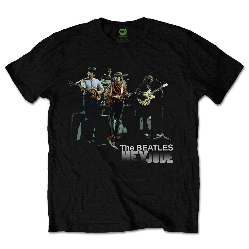 Tričko The Beatles - Hey Jude Version 2, Unisex,Čierna,XXL