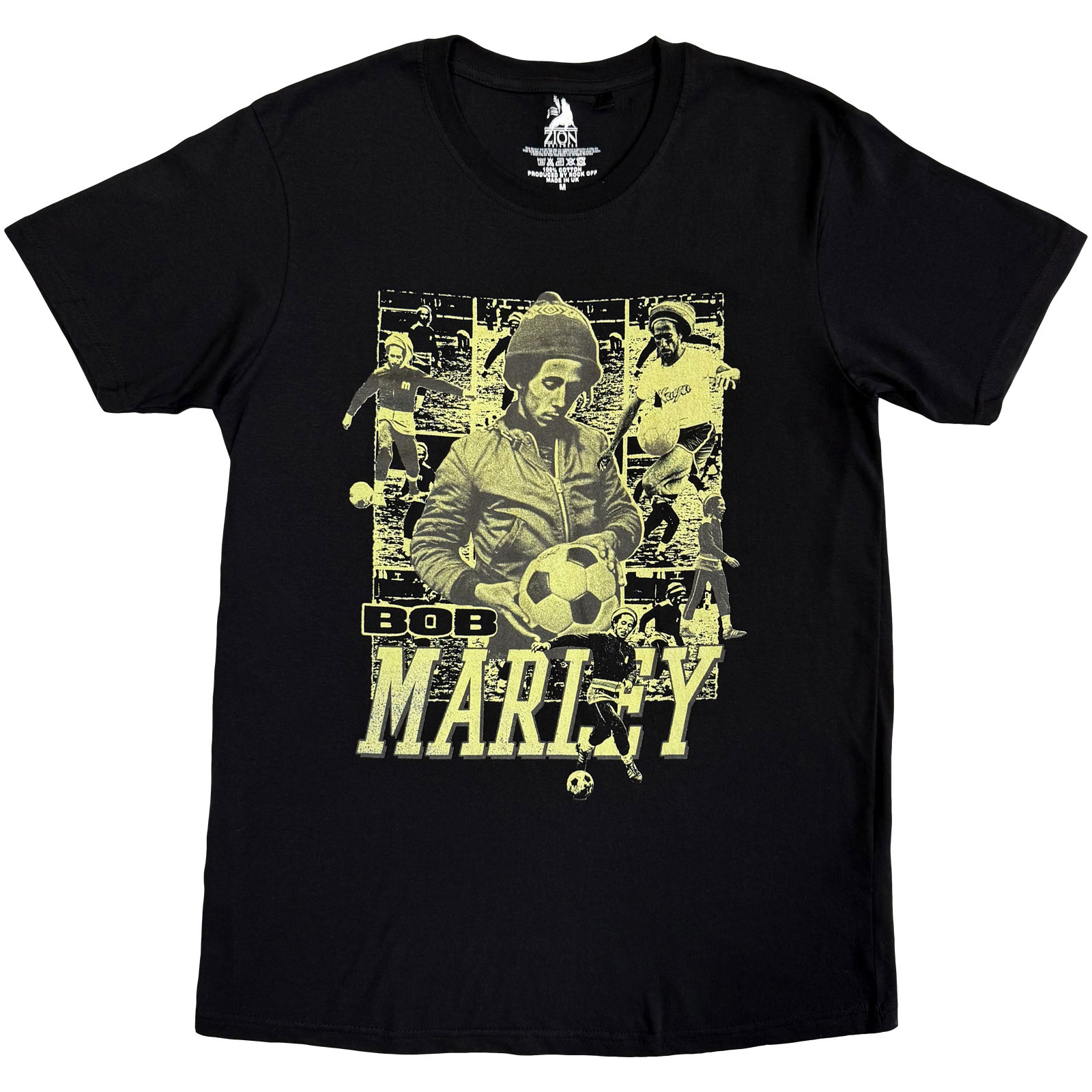 Tričko Bob Marley - Football Collage, Unisex,Čierna,XXL