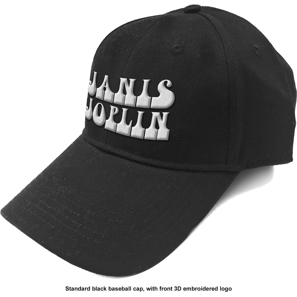 Šiltovka Janis Joplin - White Logo, Unisex,Čierna,Univerzálna